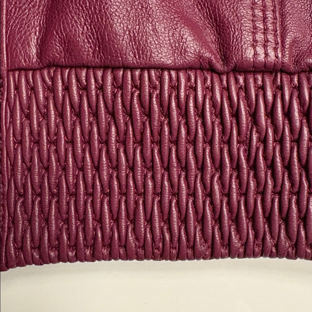 Vintage Armani Collezioni Maroon Leather Jacket - Picture 11 of 12